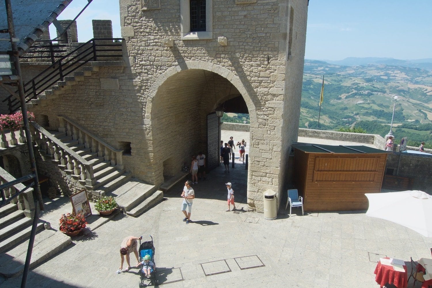 San Marino stone wall