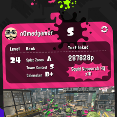 Splatoon 2 app profile stats