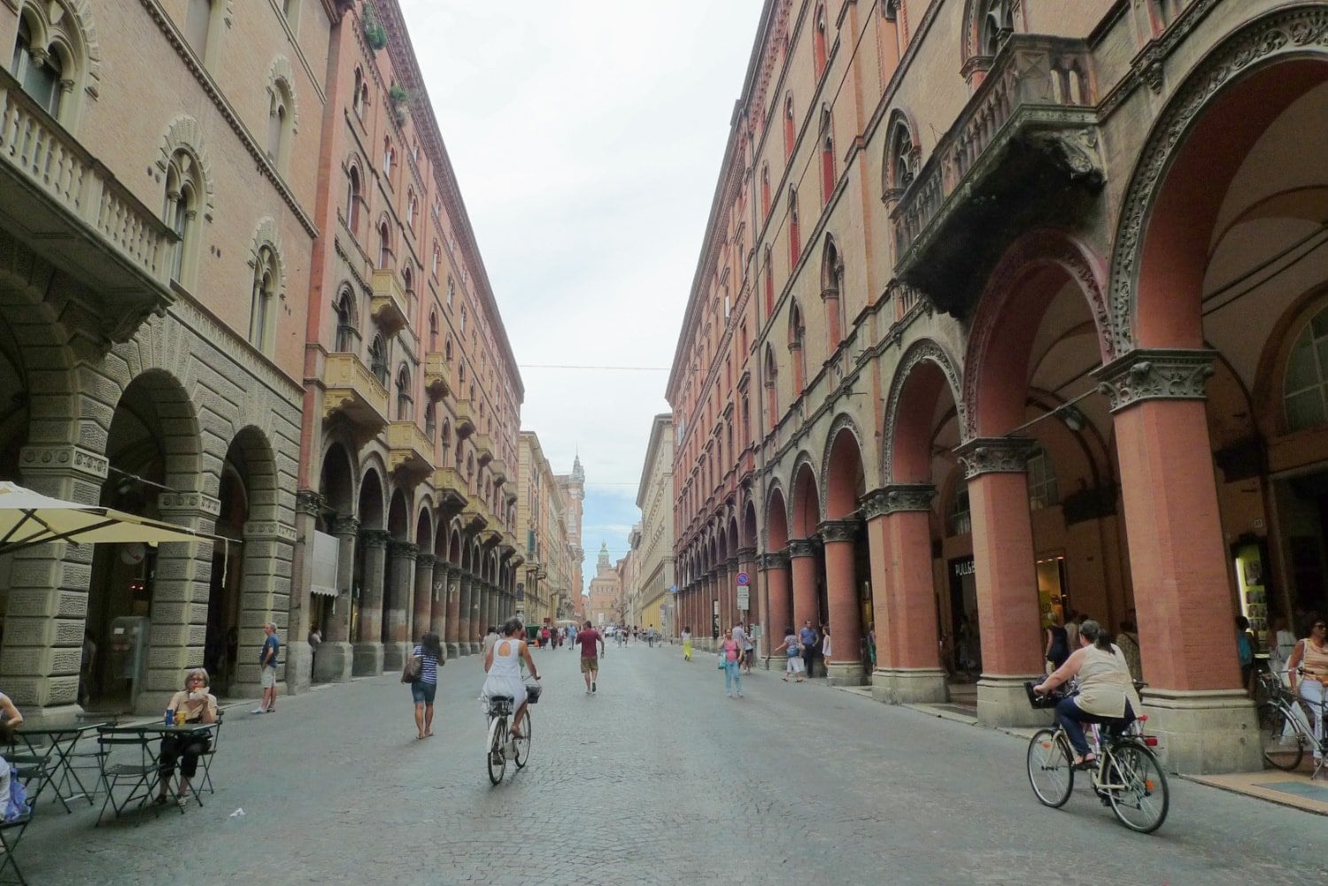 Bologna Via dell Indipendenza pedestrian zone