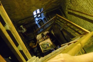 Bologna stairs inside Asinelli tower